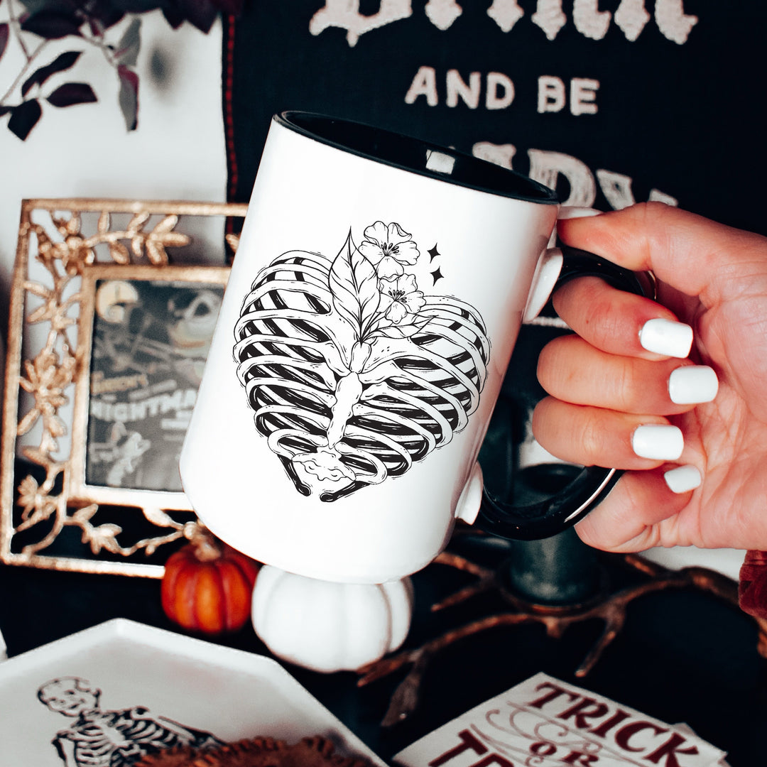 Floral Ribcage 15 oz. Mug
