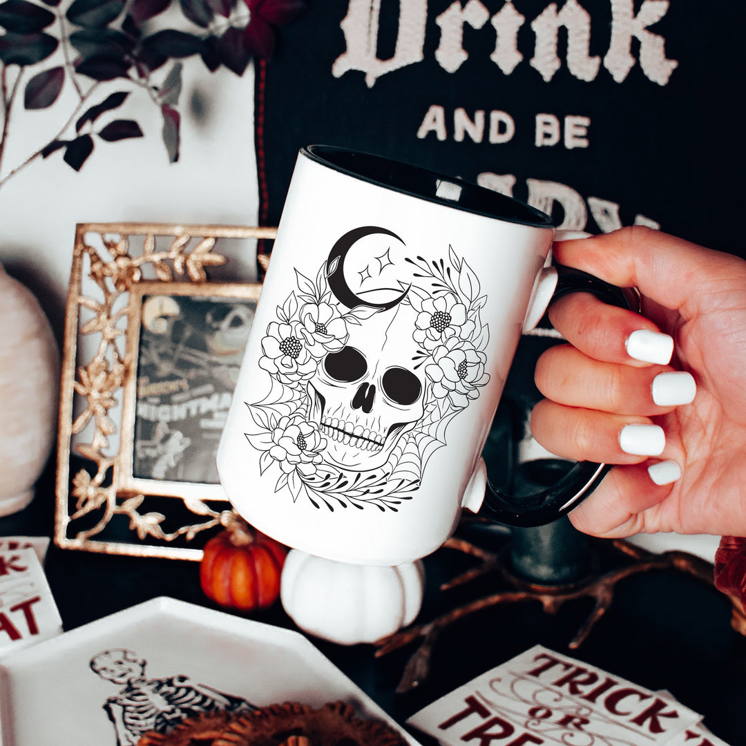 Floral Skull 15 oz. Mug
