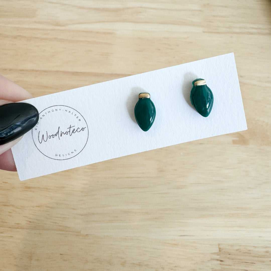 Forest Light Bulb Stud Clay Earrings | Featured Brand