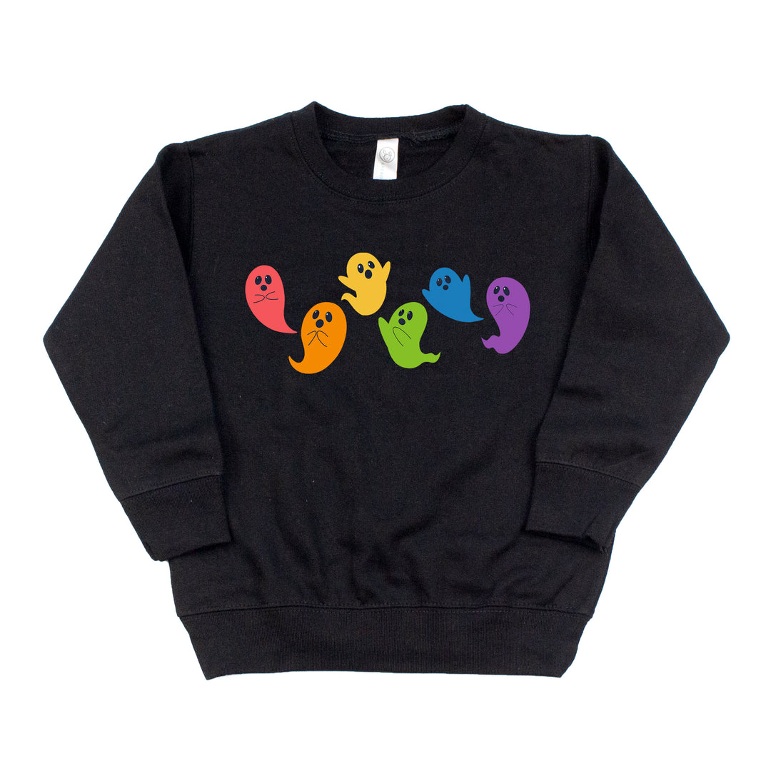 Rainbow Ghosts Black Youth Pullover