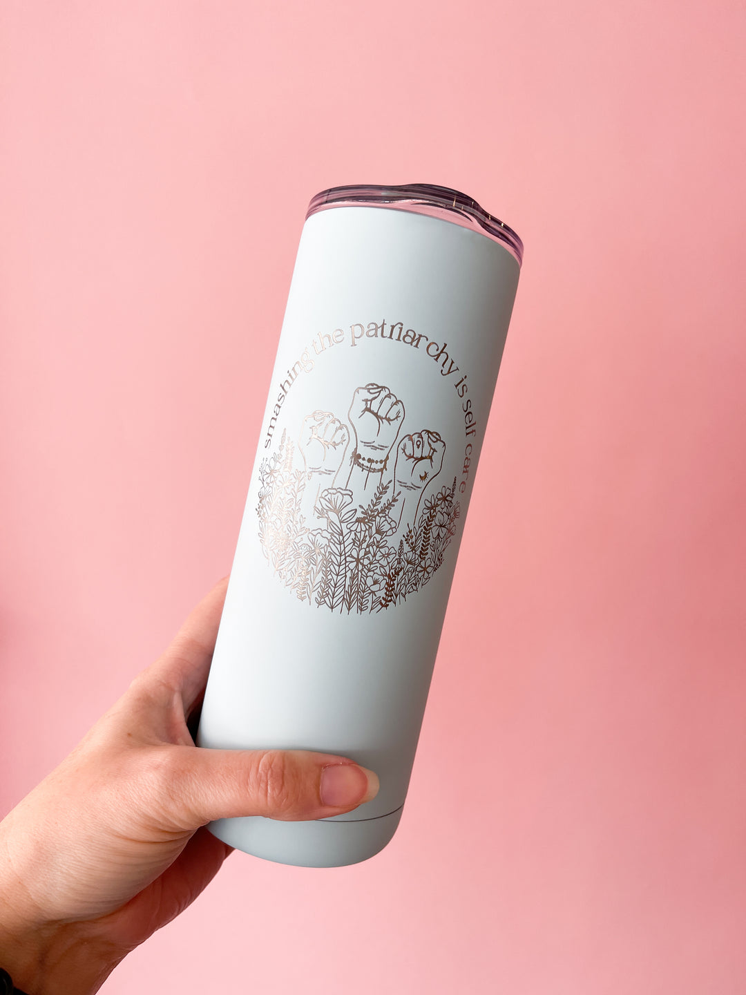 Smashing the Patriarchy Is Self Care Matte Seaglass 20 oz. Tumbler
