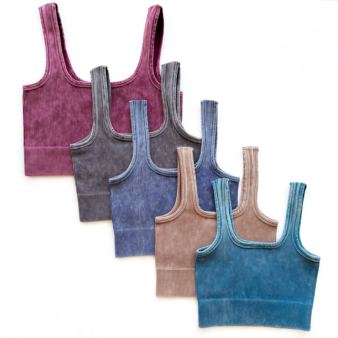 Vintage Wash Square Neck Brami