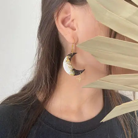 Geode Moon Clay Earrings | Featured Brand