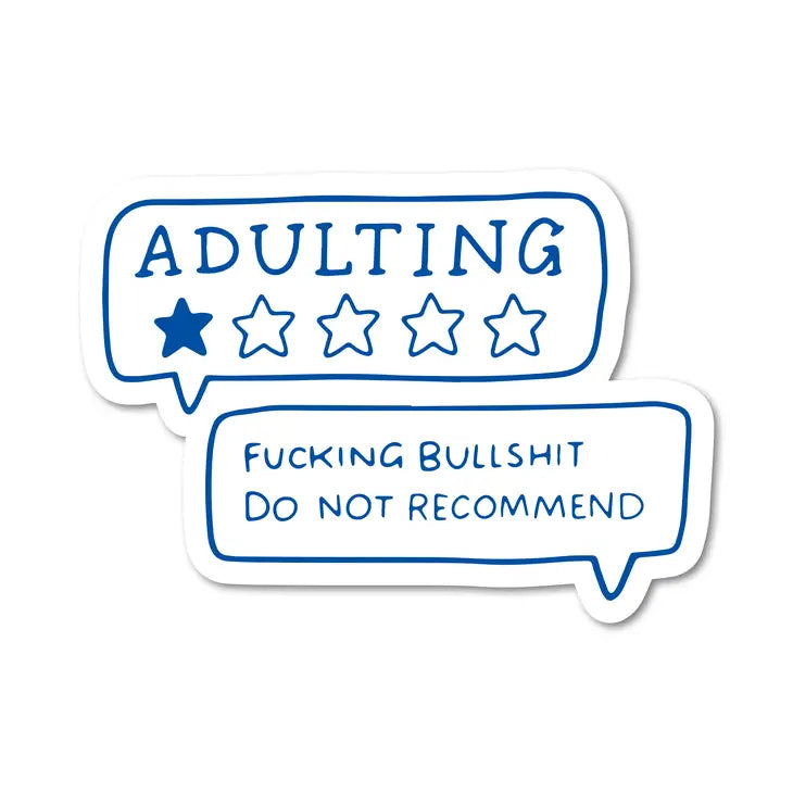 Adulting One Star Waterproof Sticker | Featured Brand