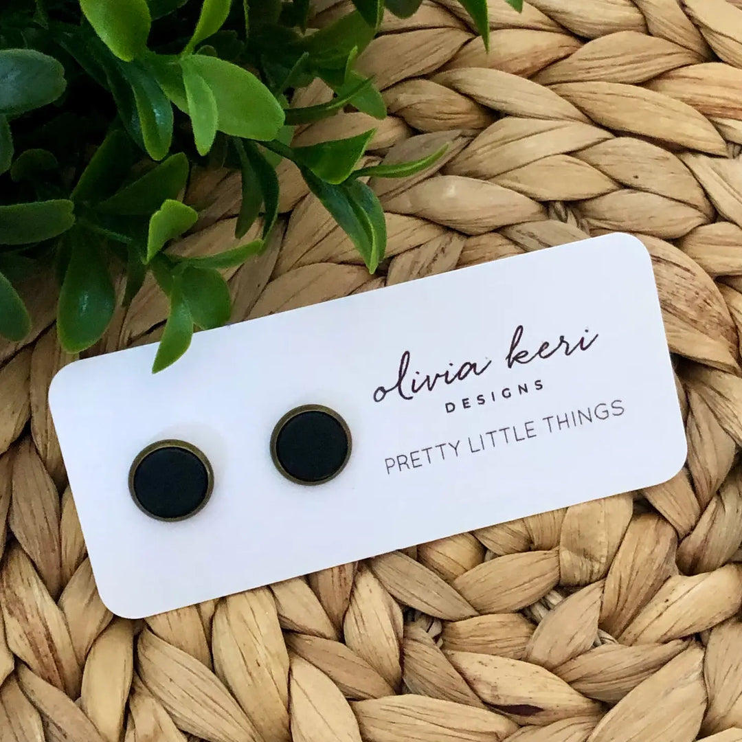 Black Pretty Little Things Stud Earrings | Featured Brand