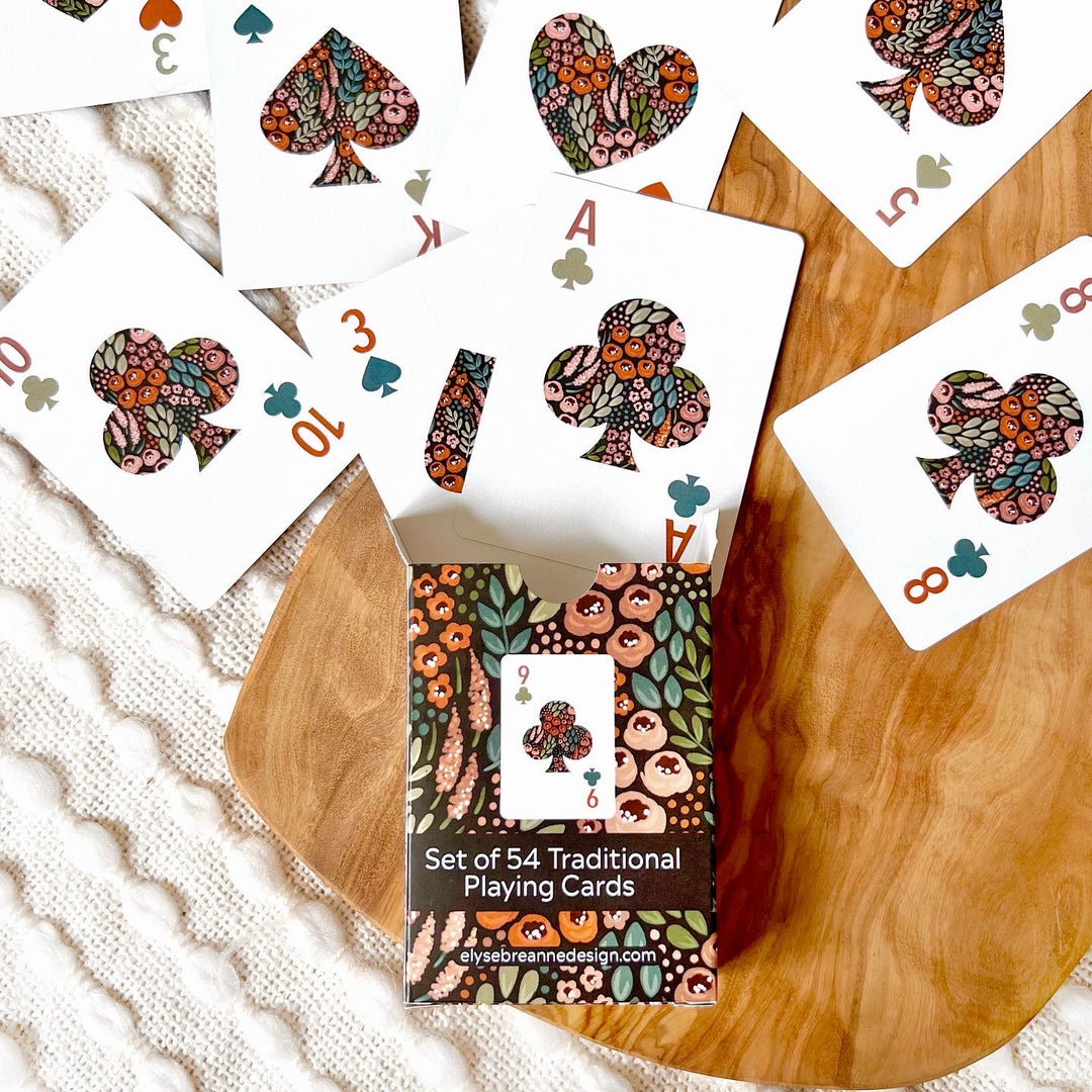 Black Floral Playing Cards | Featured Brand