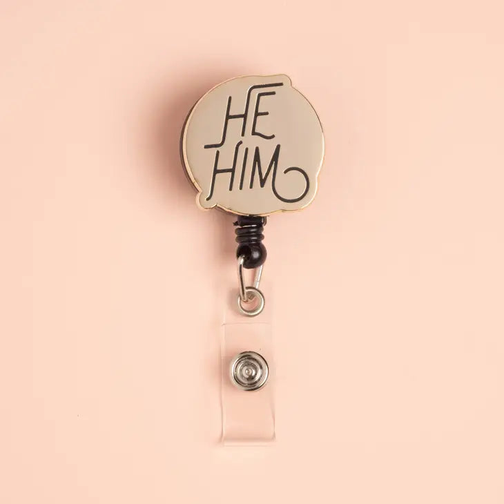 He/Him Enamel Badge Reel | Featured Brand