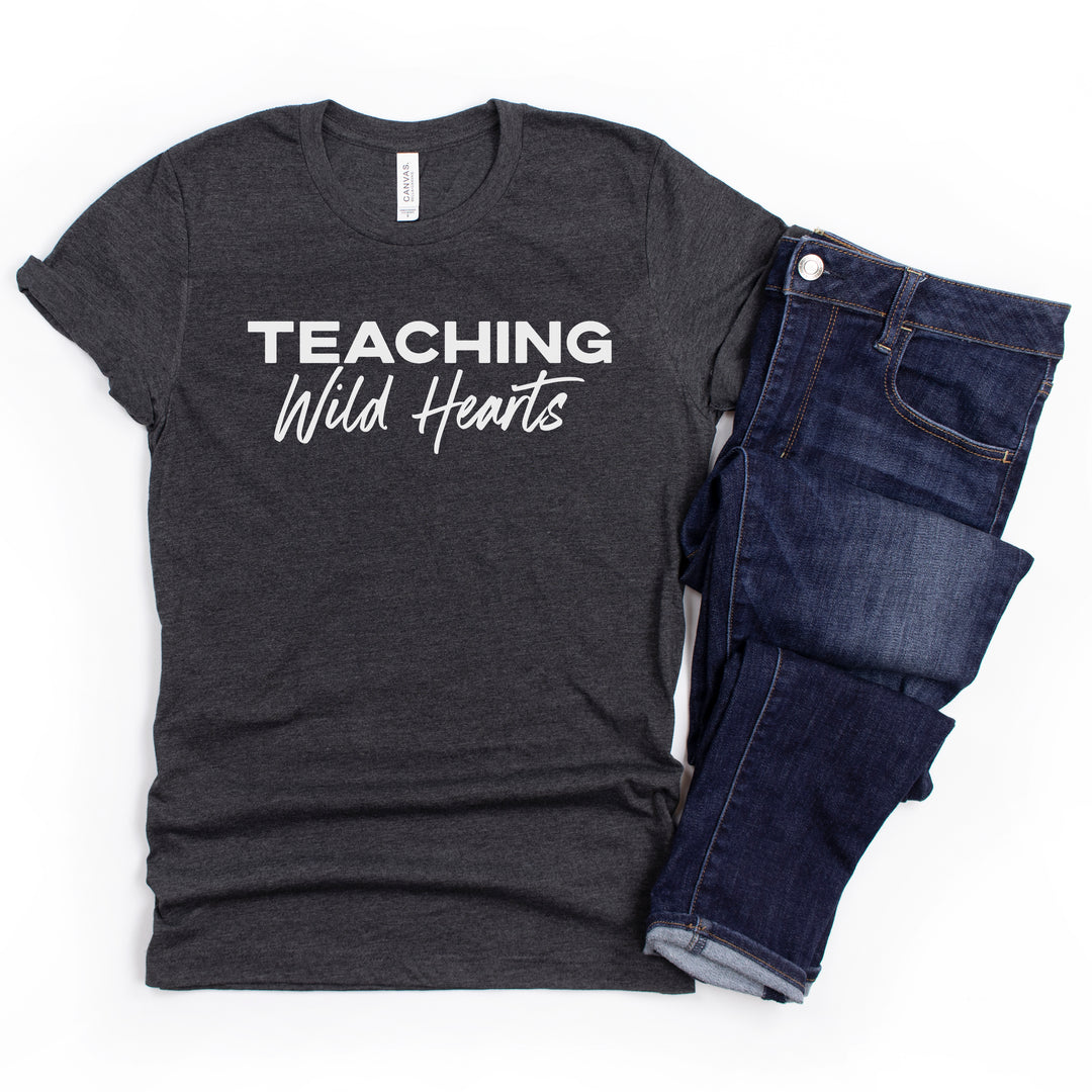 Teaching Wild Hearts Dark Heather Gray Tee