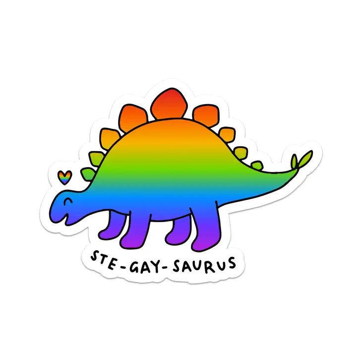 Ste-GAY-saurus Waterproof Sticker | Featured Brand
