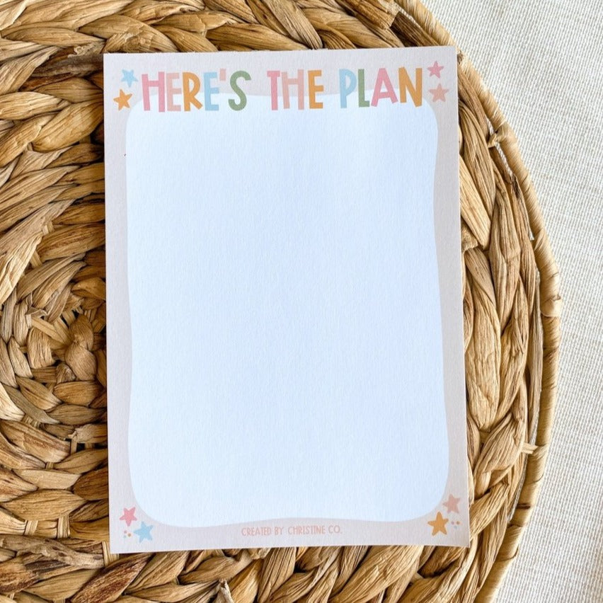 Here's The Plan Notepad | Featured Brand