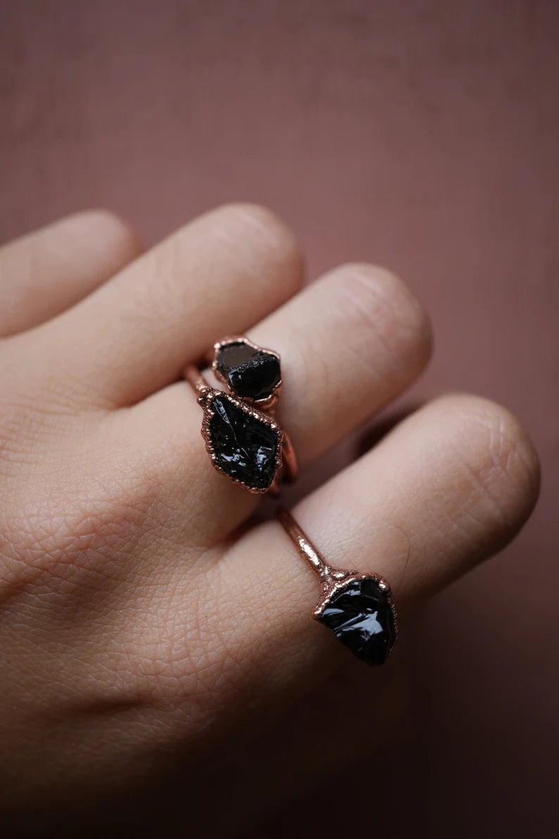 Raw Onyx Copper Ring | Featured Brand