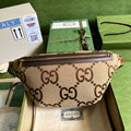 Gucci Jumbo GG Belt Bag Camel And Ebony Jumbo GG Canvas For Women 15.3in/39cm