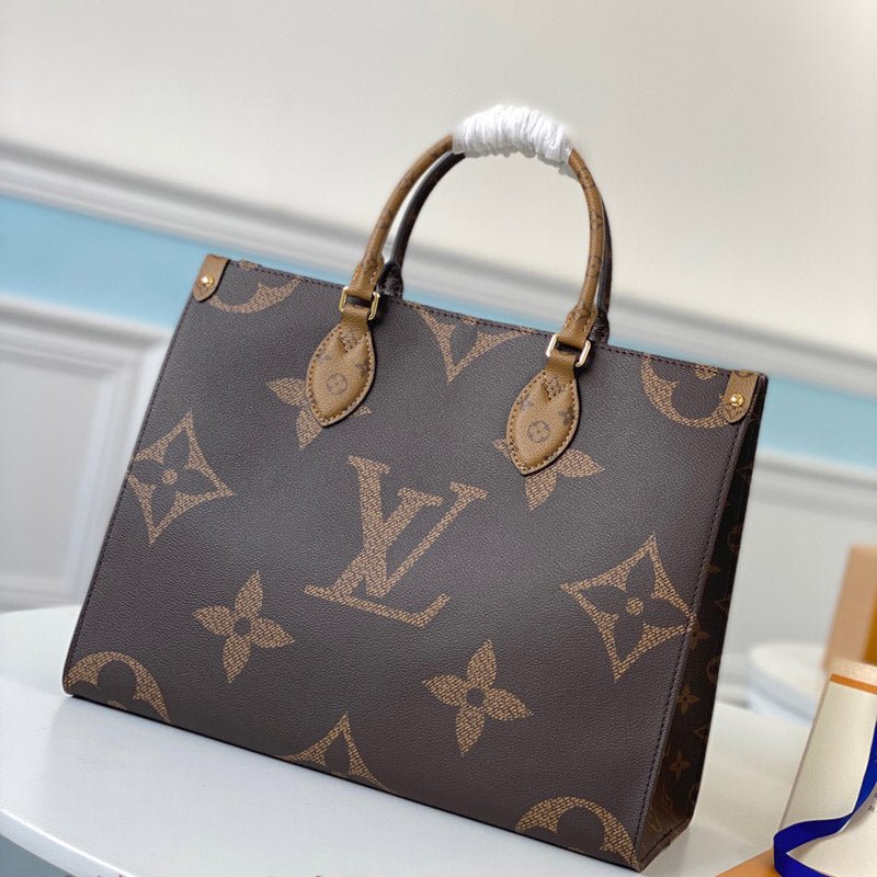 Louis Vuitton On The Go MM Tote Bag 35cm Brown