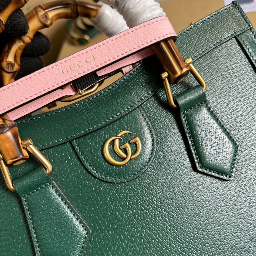Gucci Diana Medium Tote Bag Green For Women, Women’s Bags 11in/27cm GG ‎