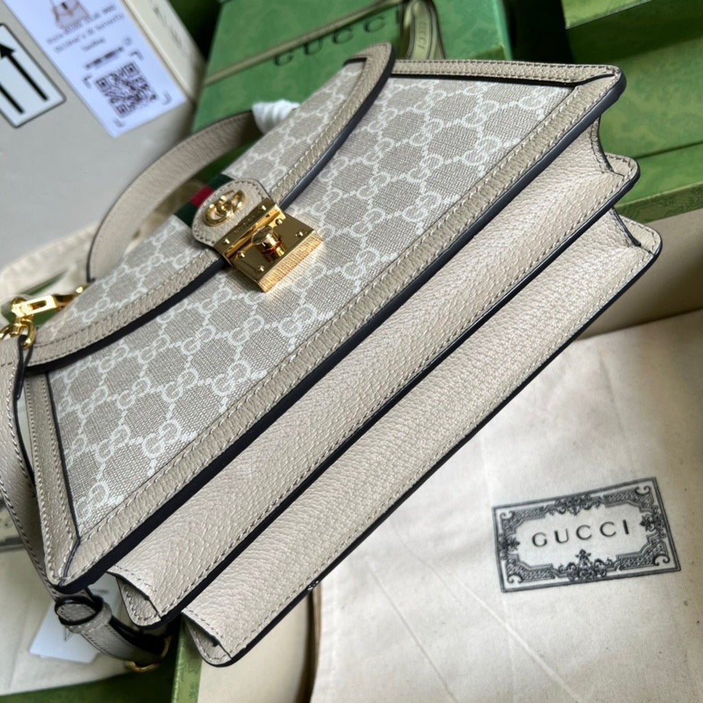 Gucci Ophidia Small GG Top Handle Bag Beige For Women, Women’s Bags 9.8in/25cm