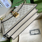 Gucci Ophidia Small GG Top Handle Bag Beige For Women, Women’s Bags 9.8in/25cm