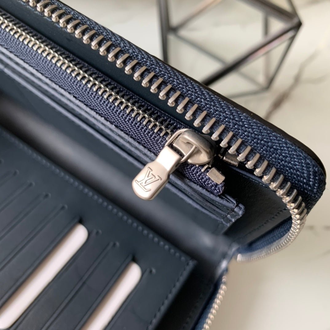 Louis Vuitton Taurillon Clutch Wallet 20cm Blue