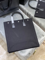 Saint Laurent Rive Gauche North/South Tote Bag In Printed Linen For Women 39cm YSL 63253996N9E1070