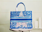 Christina Dior Book Tote Blue Bag 42 cm