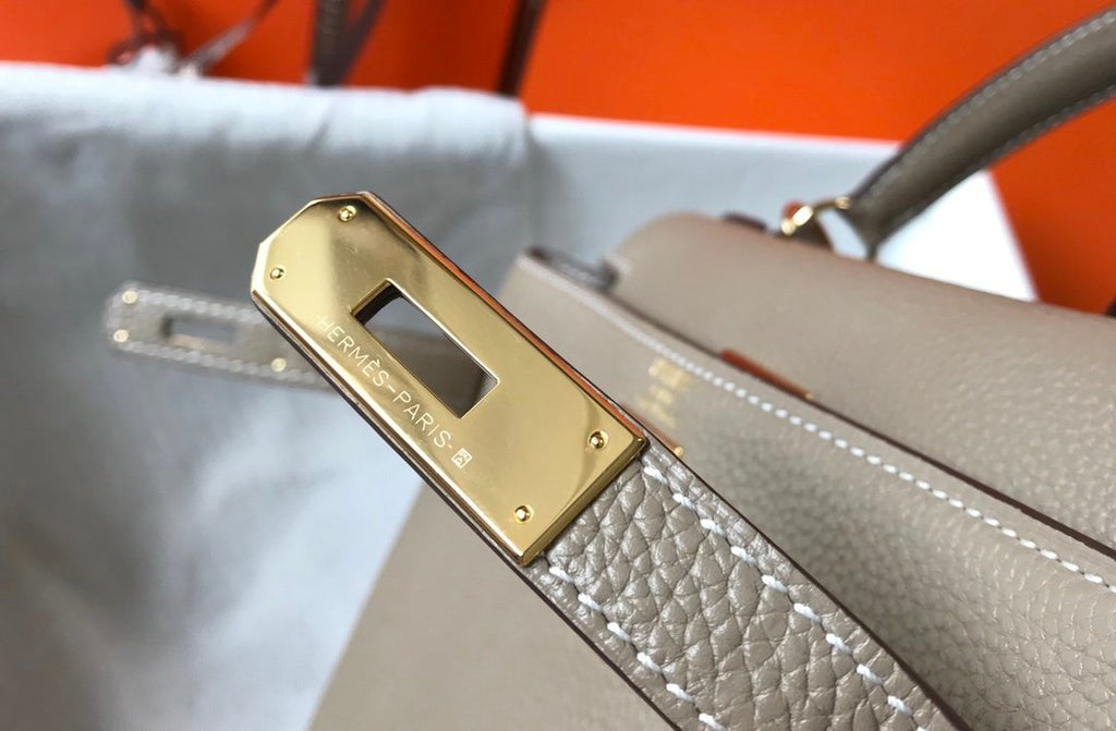 Hermes Kelly 28 Etoupe Togo Bag For Women, Women’s Handbags, Shoulder Bags 11in/28cm