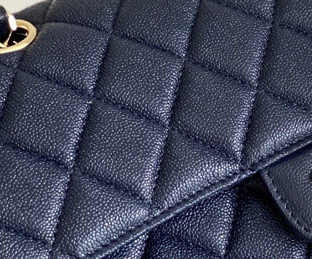 Chanel Classic Flapbag Gold Hardware 26cm Dark Blue