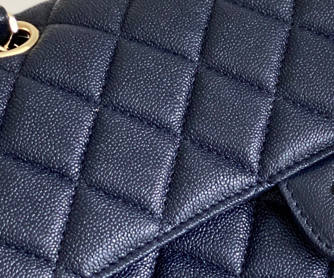 Chanel Classic Flapbag Gold Hardware 26cm Dark Blue