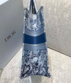 Christina Dior Medium Book Tote Bag 36cm Blue