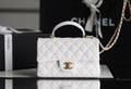 Chanel Flapbag With Top Handle 20cm White