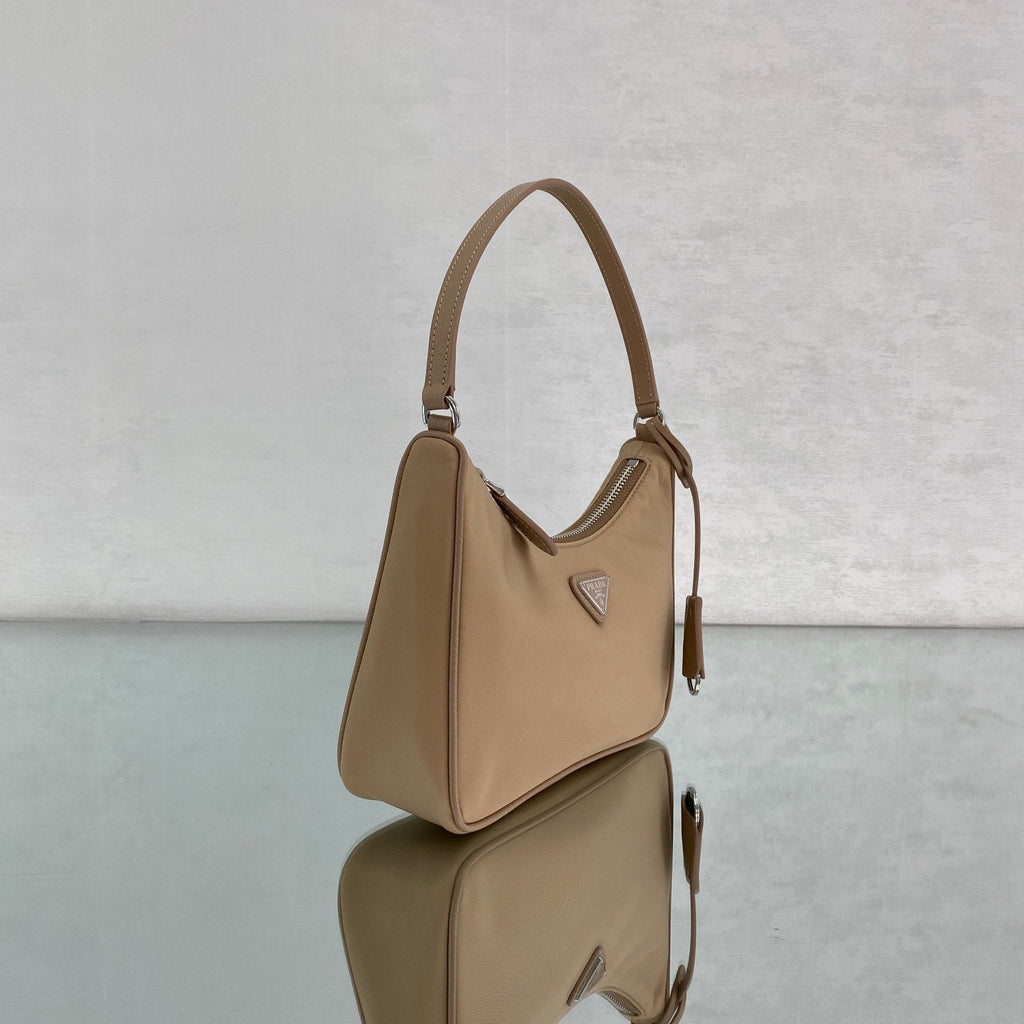 Prada Re-Edition 2005 Saffiano Leather Bag Beige For Women, Women’s Bags 8.6in/22cm
