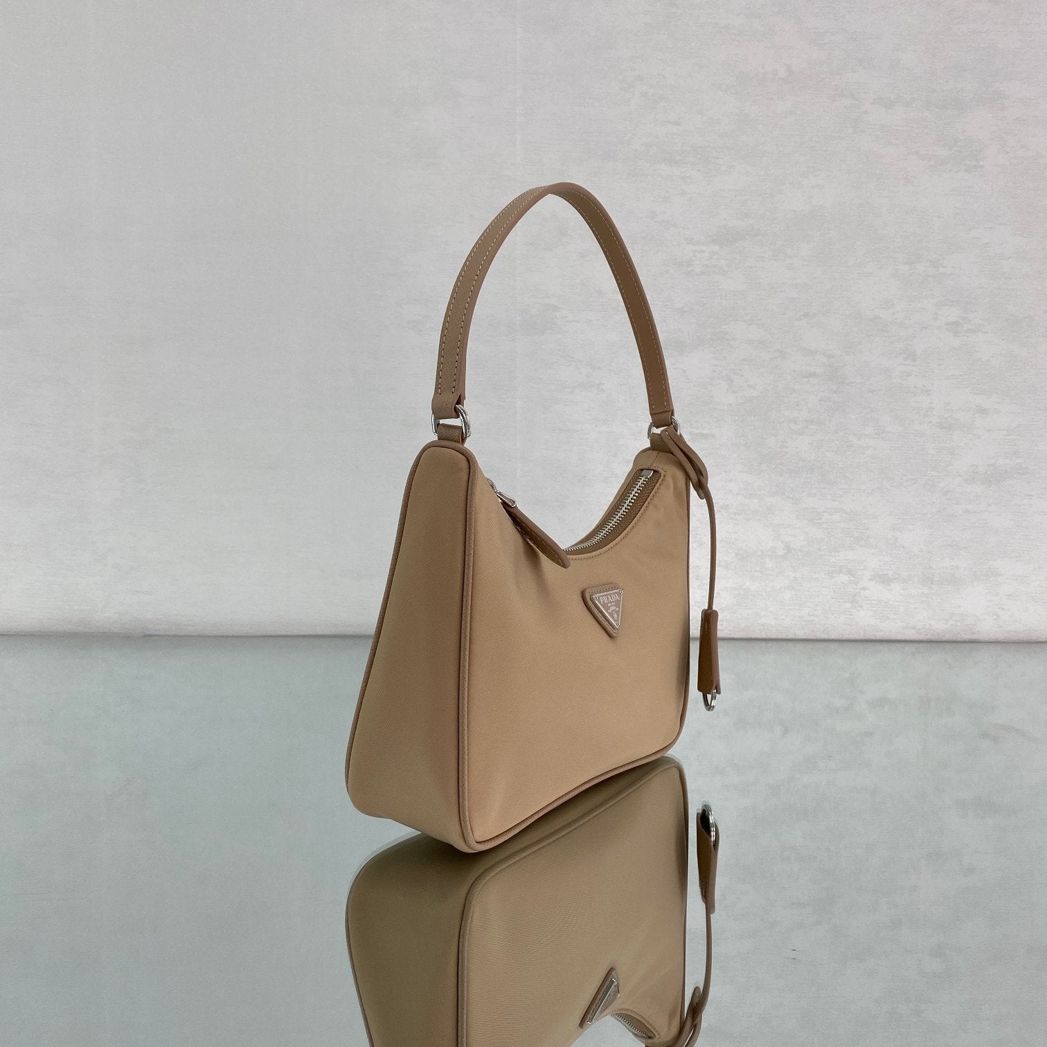Prada Re-Edition 2005 Saffiano Leather Bag Beige For Women, Women’s Bags 8.6in/22cm