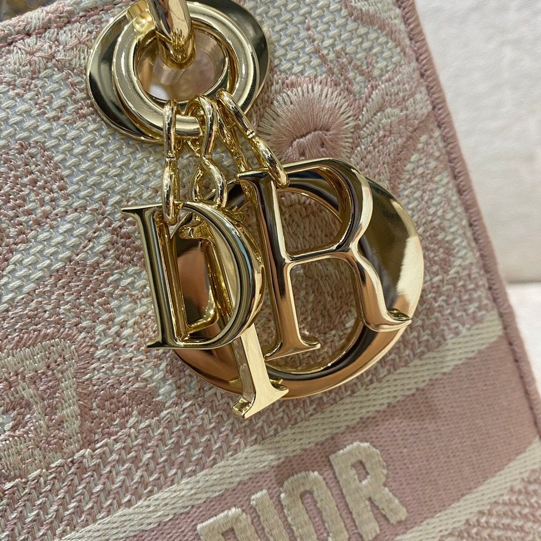 Christian Dior Medium Lady D-Lite Bag 24cm Pink