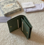 Mini Lady Dior Green Wallet 11cm