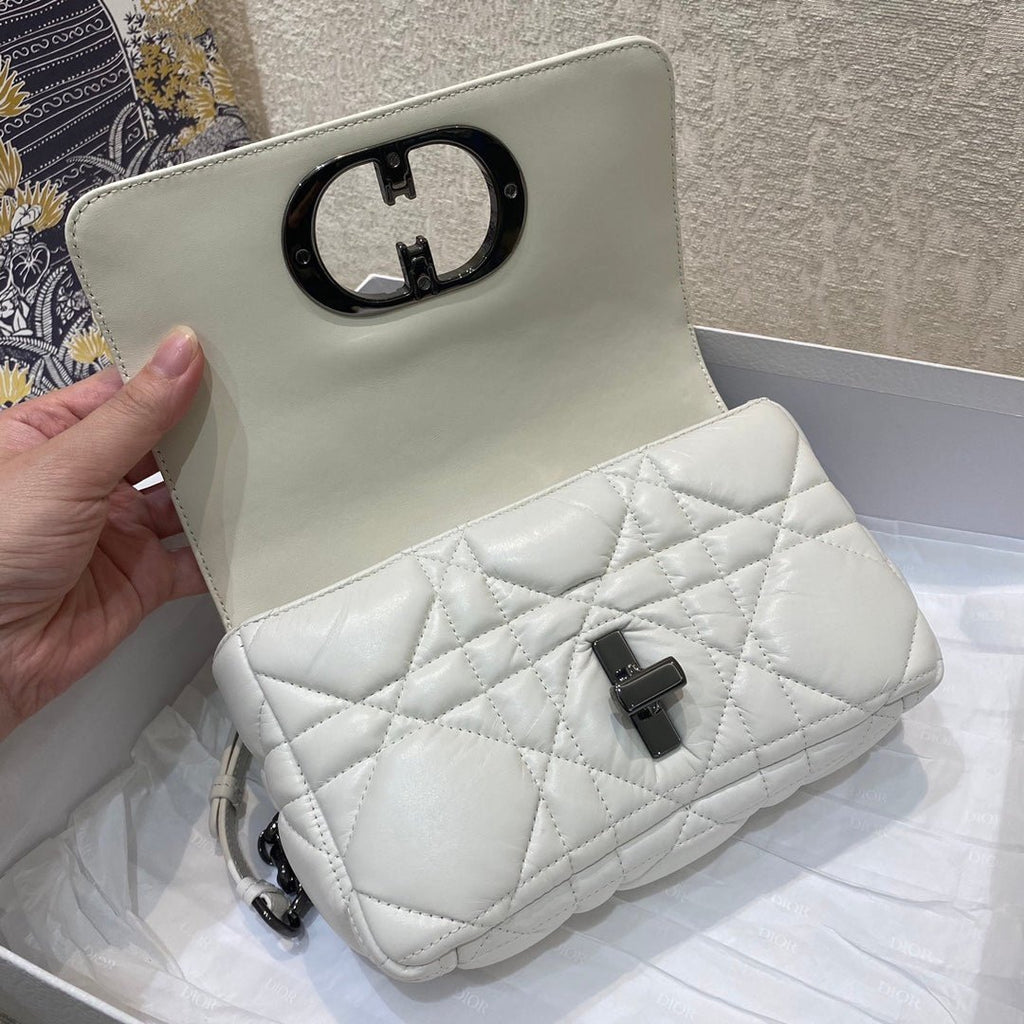 Christian Dior Mini Caro Bag 20cm White