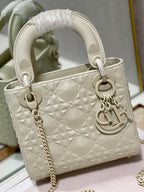 Christian Dior Lady Dior Bag 17cm Beige