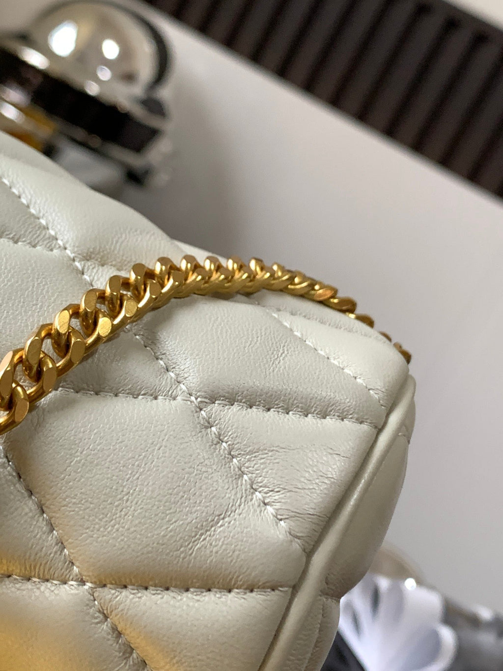 Saint Laurent Sade Mini Tube Bag For Women 20cm Vitage White YSL 699703AAAJU9207