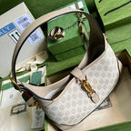 Gucci Jackie 1961 Small GG Shoulder Bag Beige For Women, Women’s Bags 11in/28cm