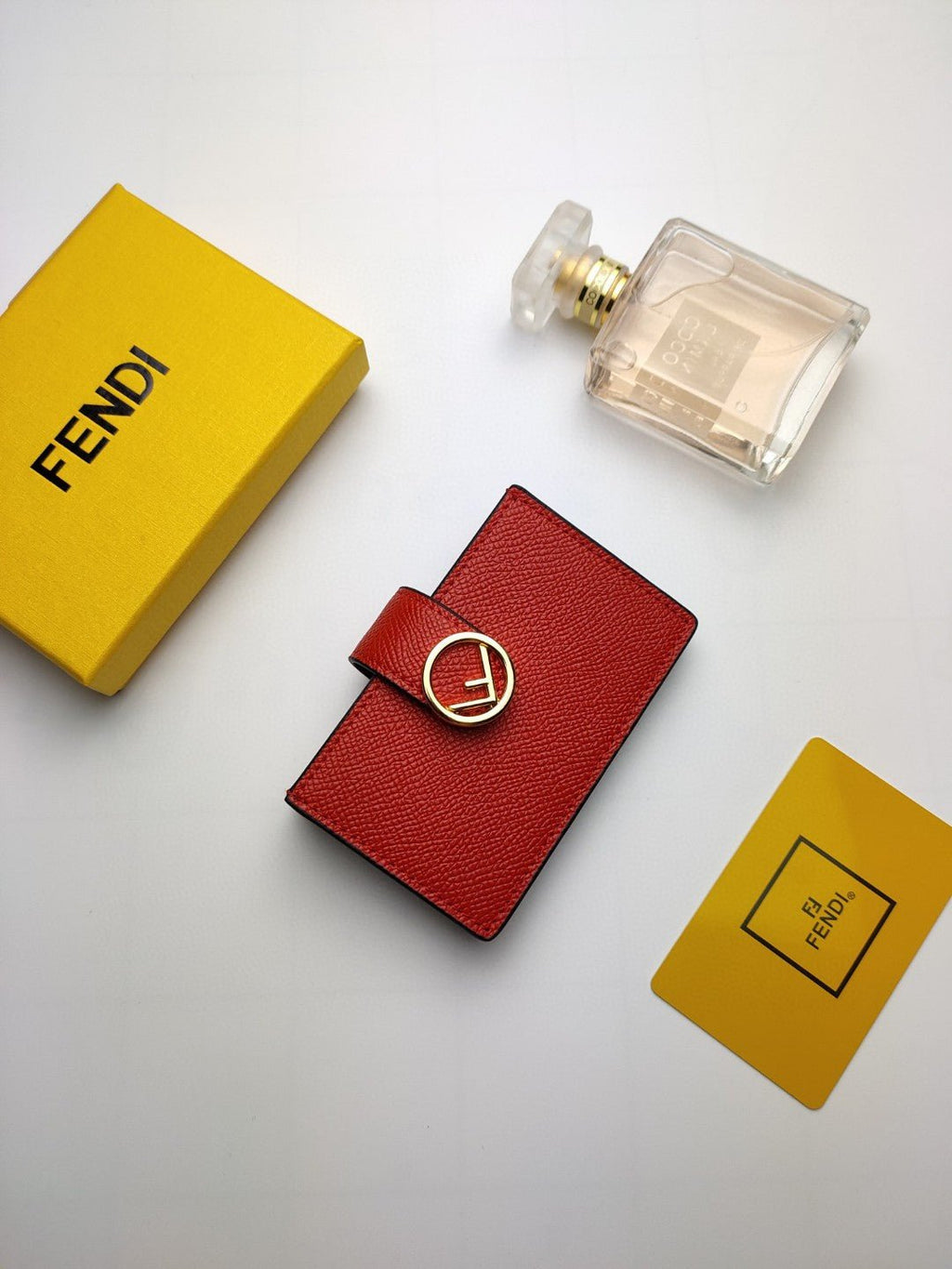Fendi Card Holder 10cm Red