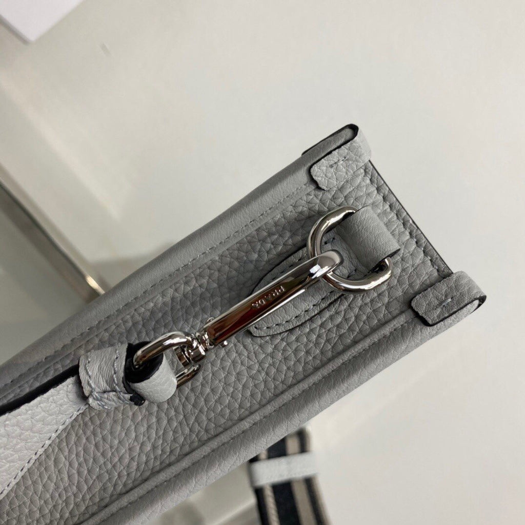 Prada Mini Shoulder Bag Grey For Women, Women’s Bags 7.9in/20cm