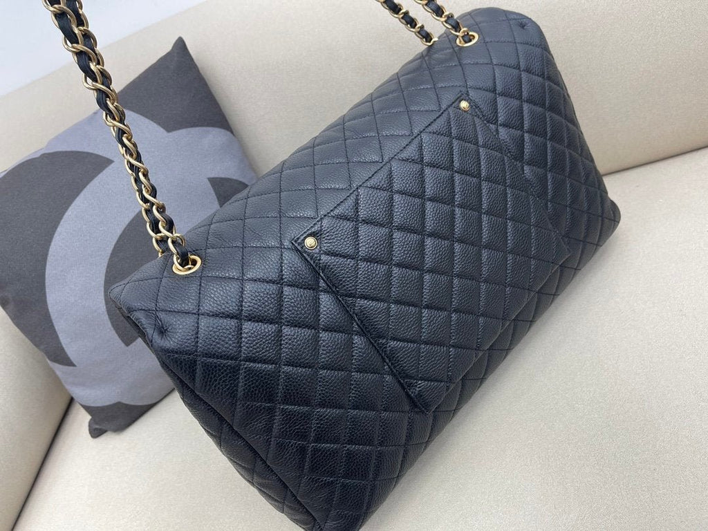 Chanel CoCo Luggage Gold Toned Hardware 46cm Black