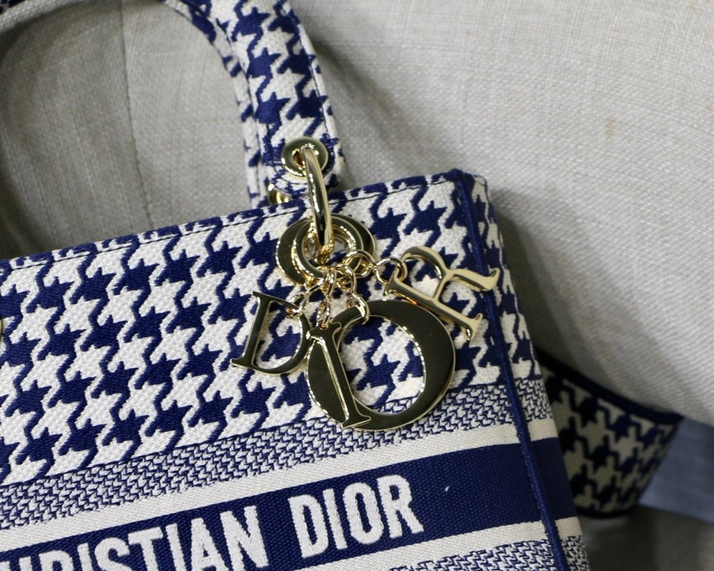 Christian Dior Medium Lady D-Lite Bag 24cm Blue