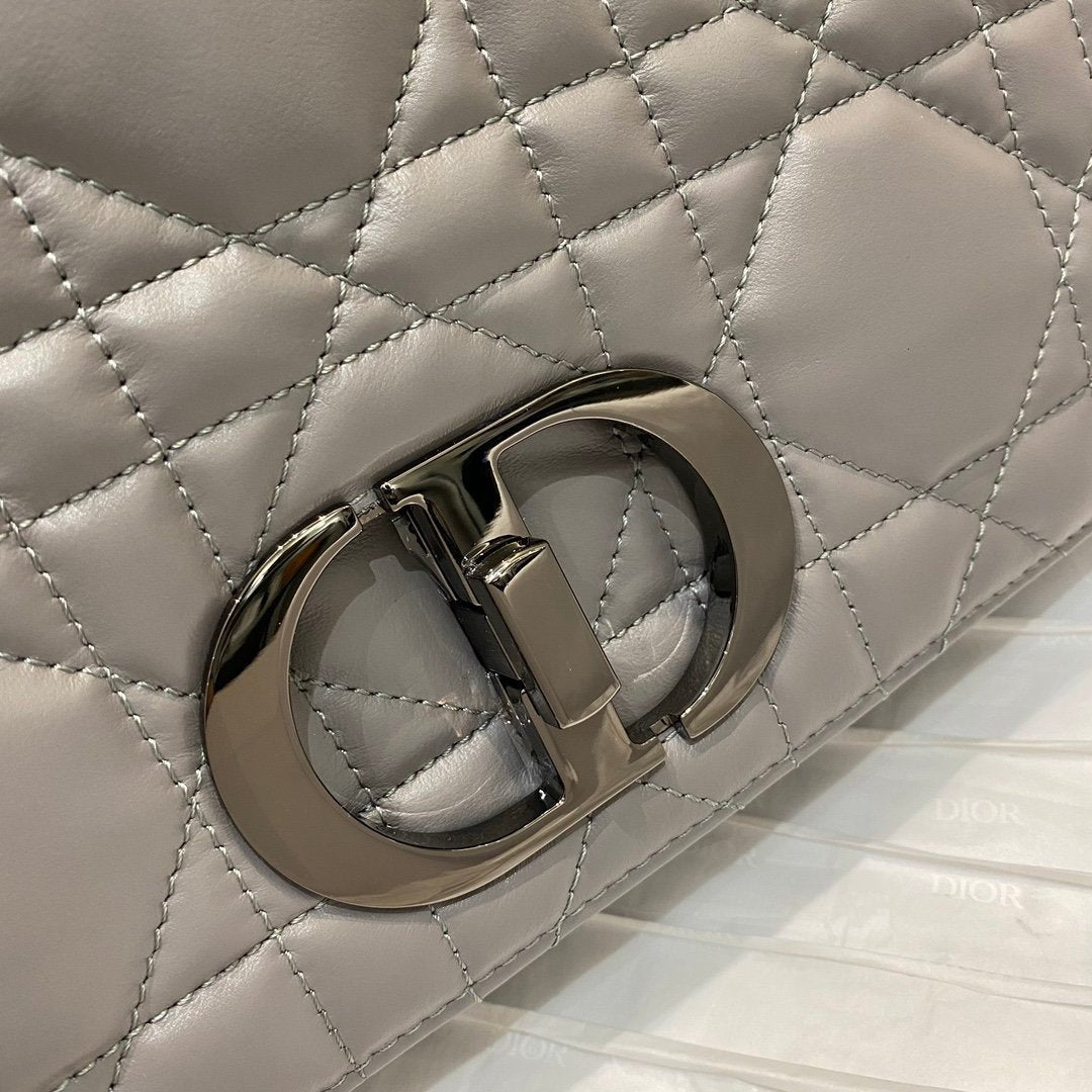 Christian Dior Large Caro Bag 28cm Dark Grey
