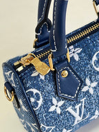 Louis Vuitton Nano Speedy in Monogram 16cm Blue