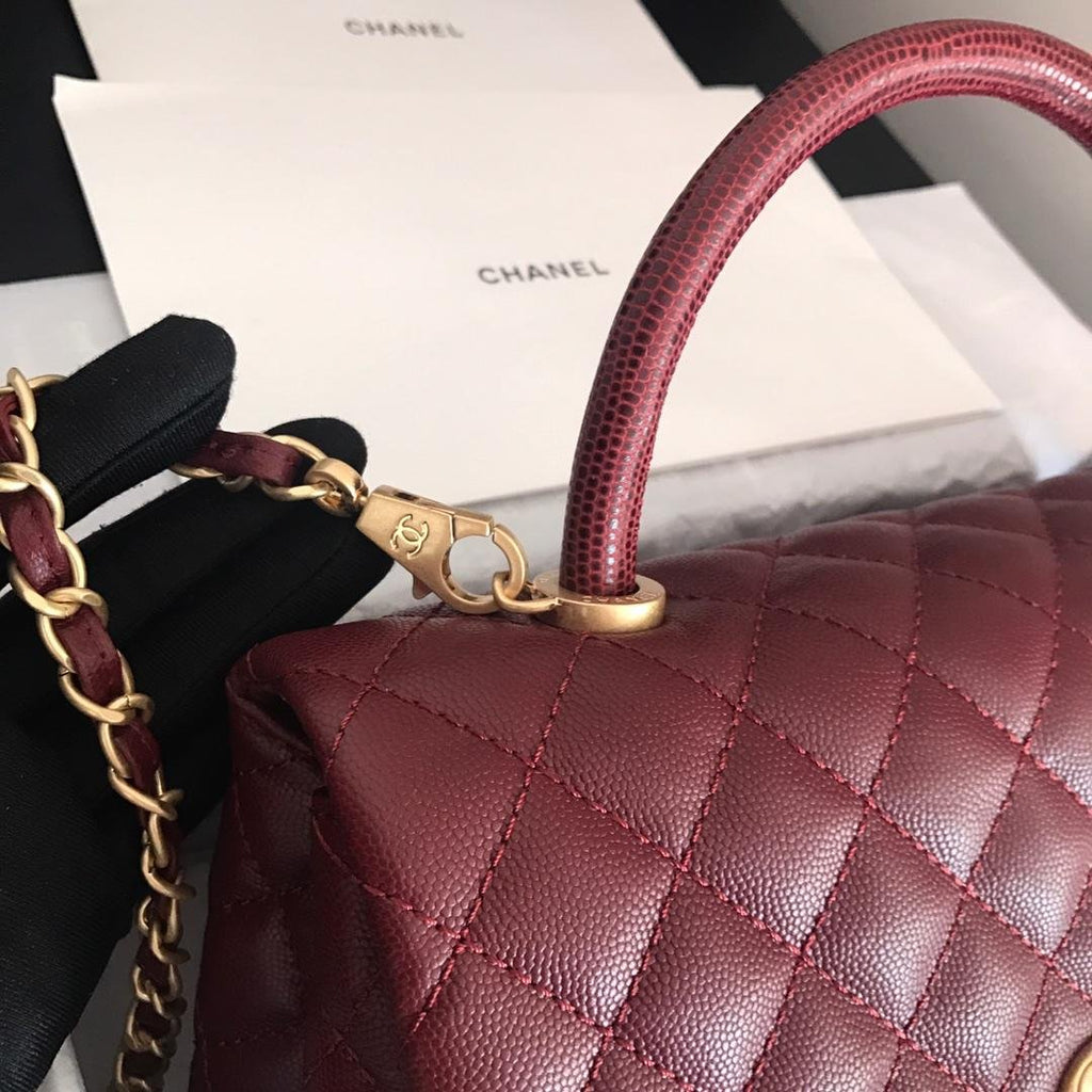 Chanel Coco Handle Bag 28cm Dark Red