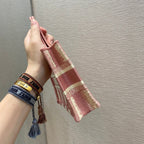 Christian Dior Pink Book Tote D-Stripes 23cm