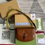 Gucci Aria Shoulder Bag Brown For Women, Women’s Bags 10.2in/25cm GG