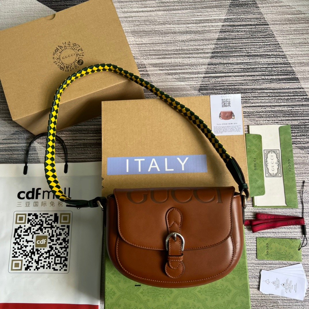 Gucci Aria Shoulder Bag Brown For Women, Women’s Bags 10.2in/25cm GG