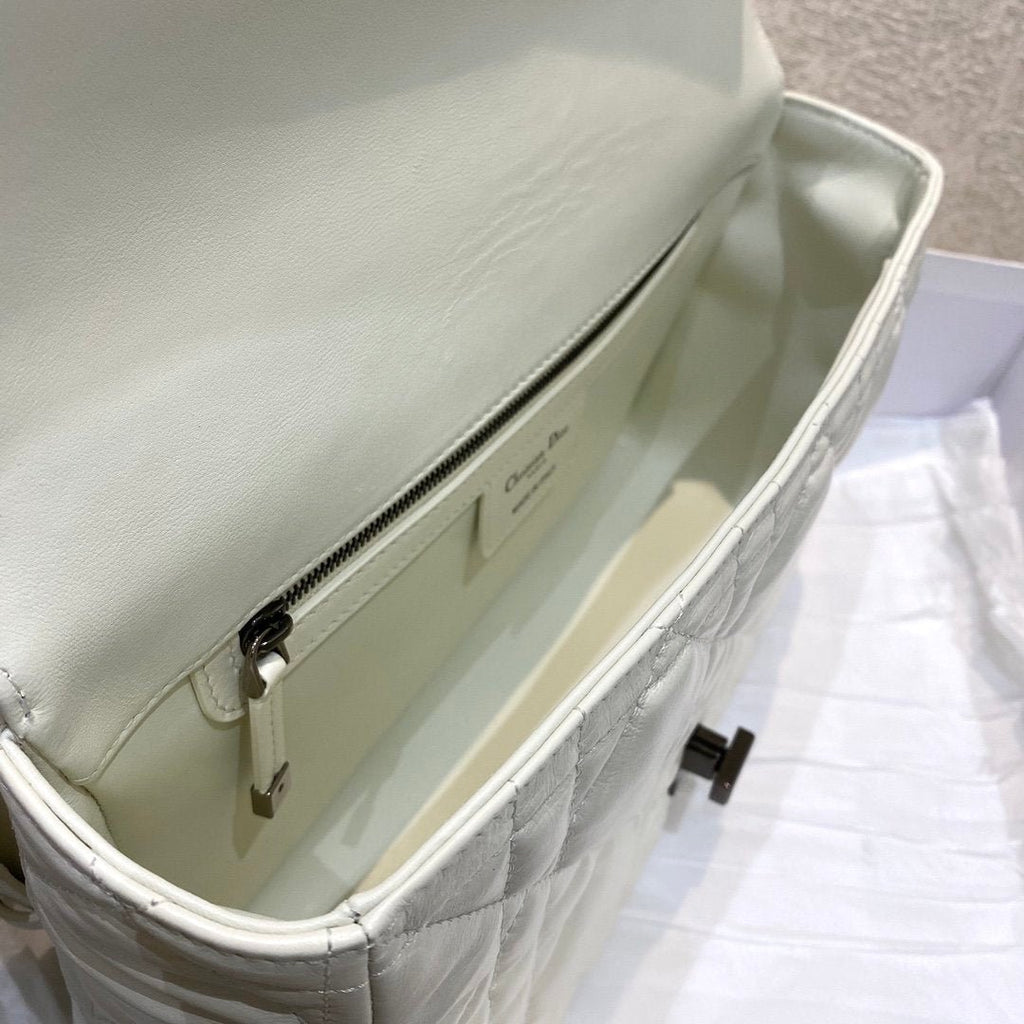 Christian Dior Large Caro Bag 28cm White