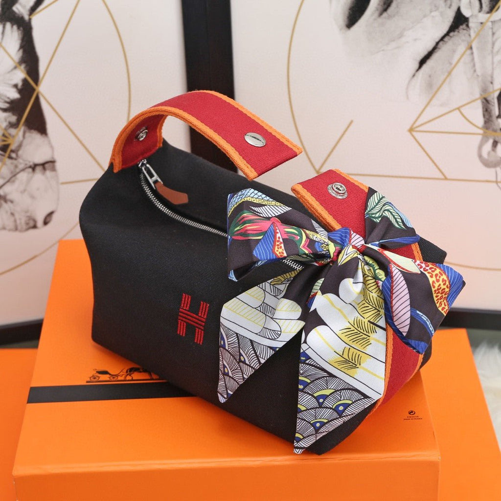 Hermes Bride A Brac Case Black Bag For Women, Women’s Handbags, Shoulder Bags 9.8in/25cm