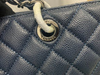 Chanel Tote Bag Spring Collection Silver Hardware 33cm Blue
