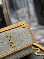 Saint Laurent Niki Mini Chain Bag In Canvas For Women 22cm YSL
